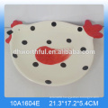 Cute chicken shaped ceramic decorative utensil holders for sale